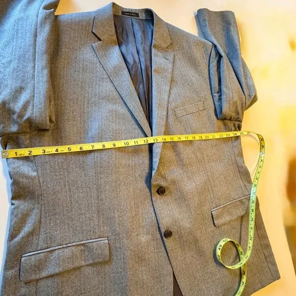 Lauren Ralph Lauren Classic Sport Coat Mens Sz 50R Gray Herringbone - Picture 8 of 15